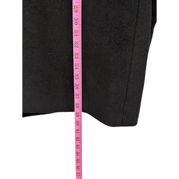 Ralph Lauren Mens Wool Blend Overcoat Size 48L Black Classic Button Front - Picture 5 of 10